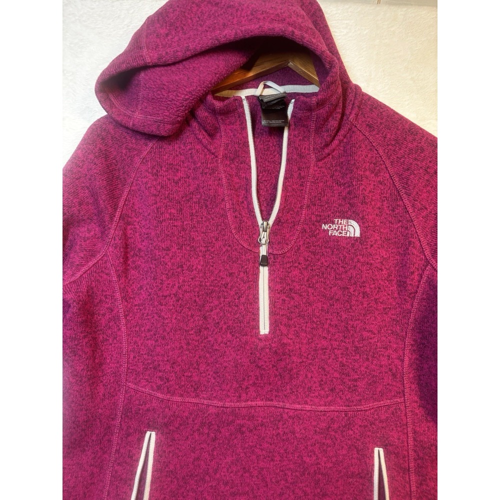 The North Face Hoodie Women Small Purple 1/2 Zip Pullover Sweater Jacket